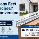 how many feet in 87 inches