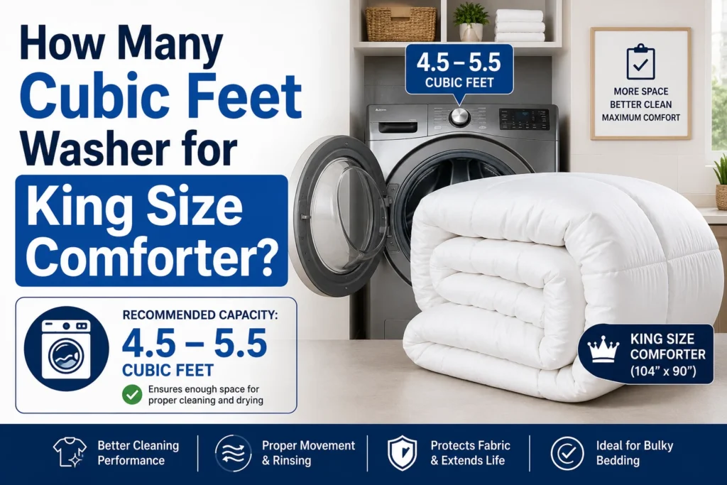 How Many Cubic Feet Washer for King Size Comforter