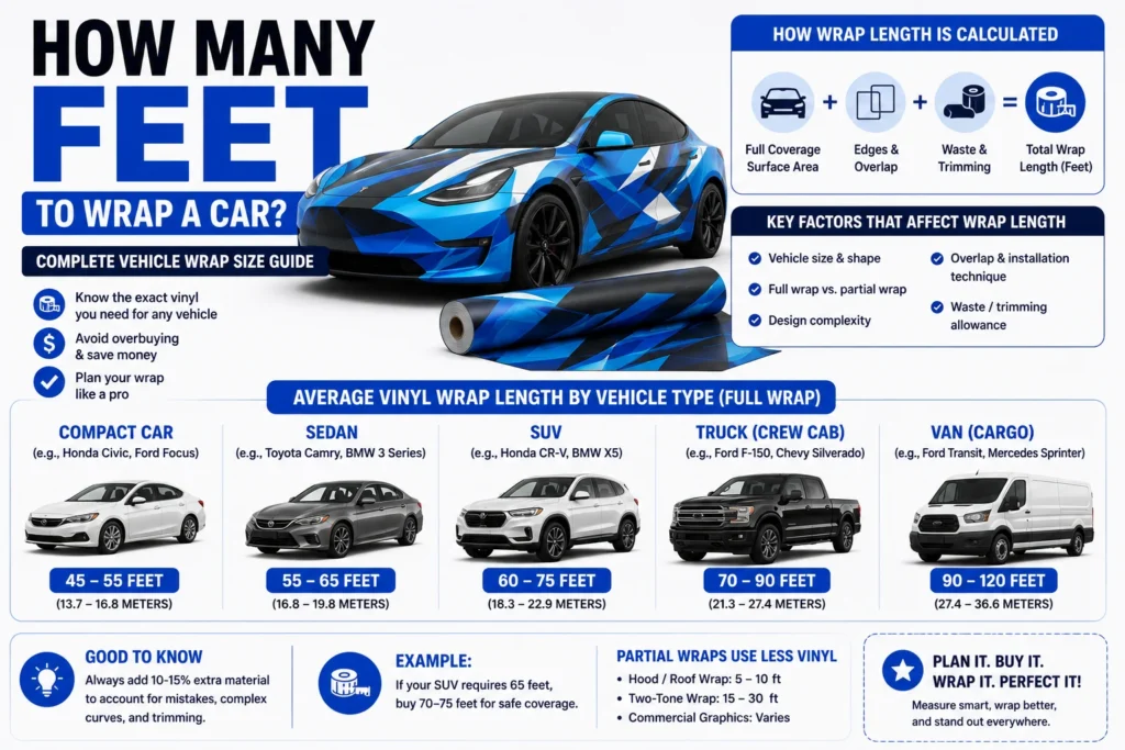 How Many Feet to Wrap a Car