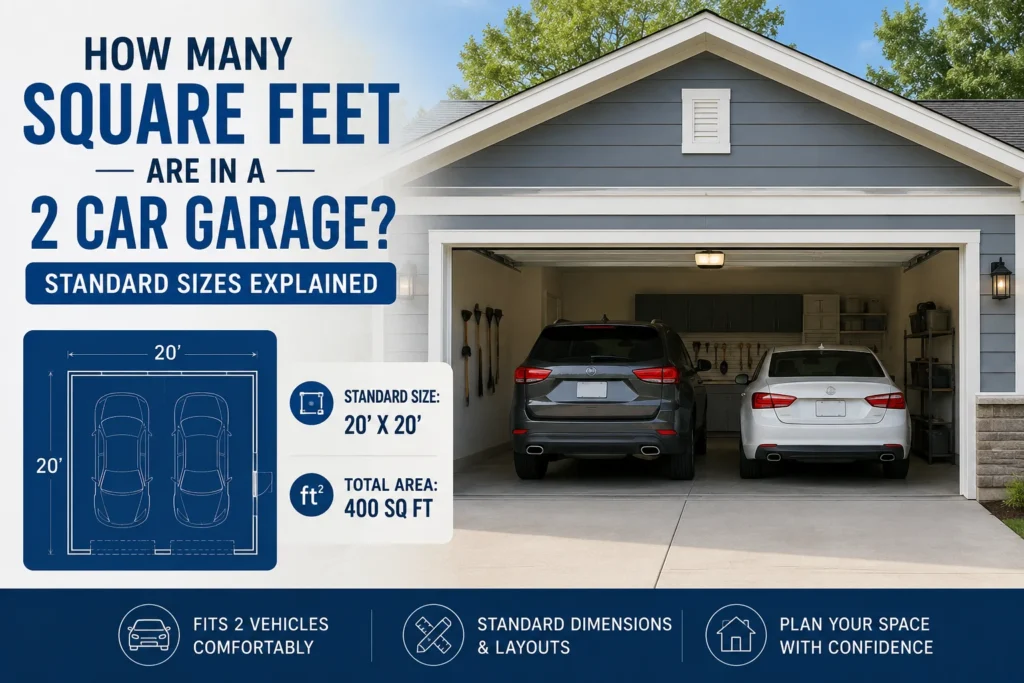 How Many Square Feet Are in a 2 Car Garage