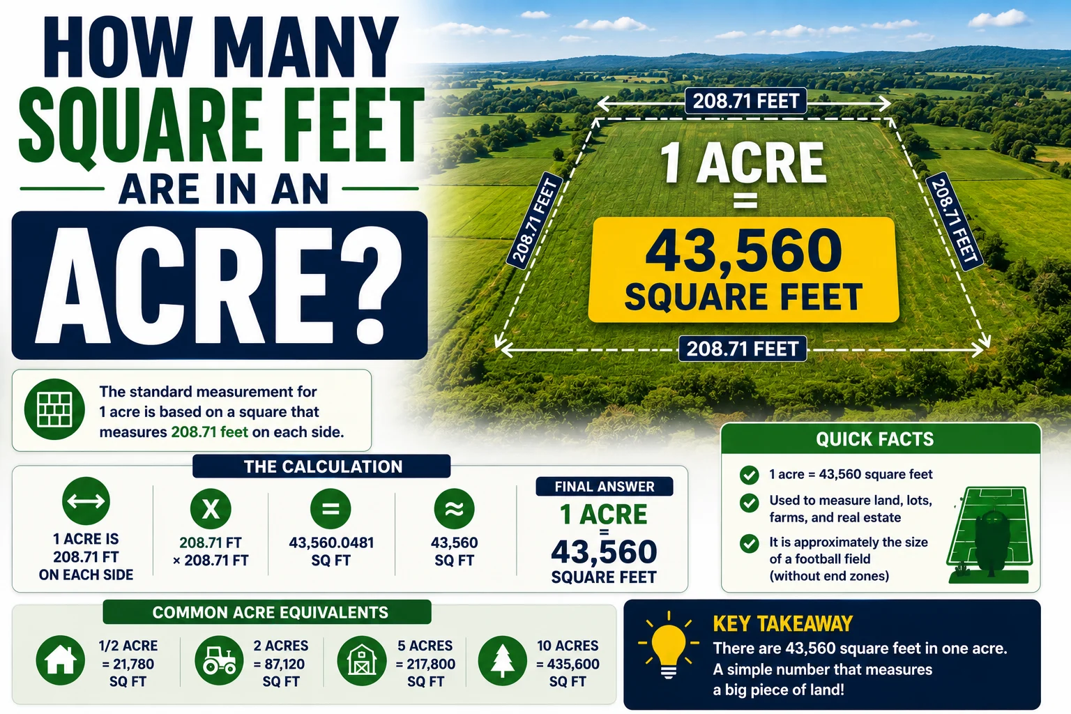 How Many Square Feet Are in an Acre