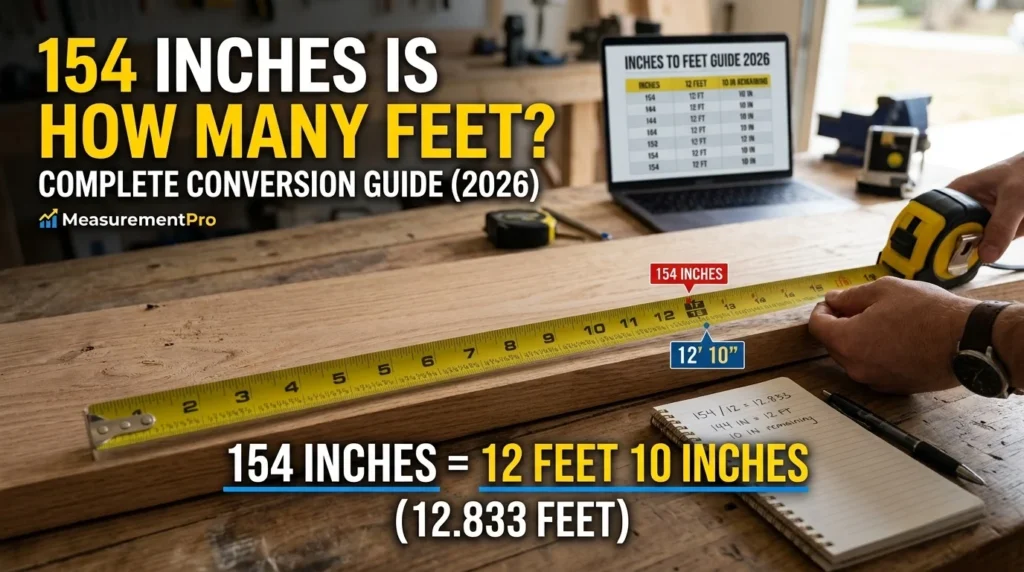 154 Inches Is How Many Feet