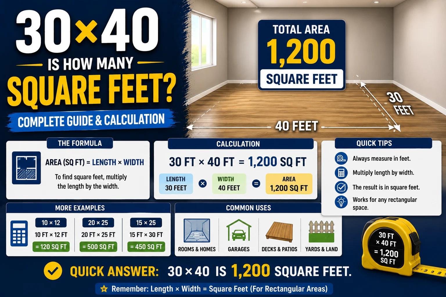 30×40 Is How Many Square Feet