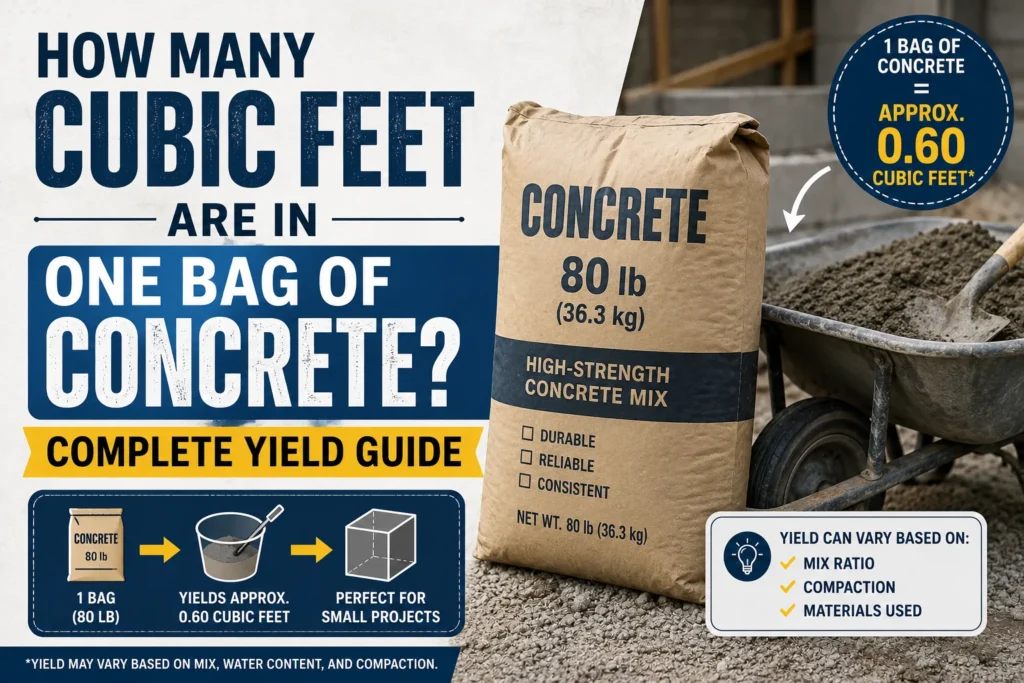 How Many Cubic Feet Are in One Bag of Concrete