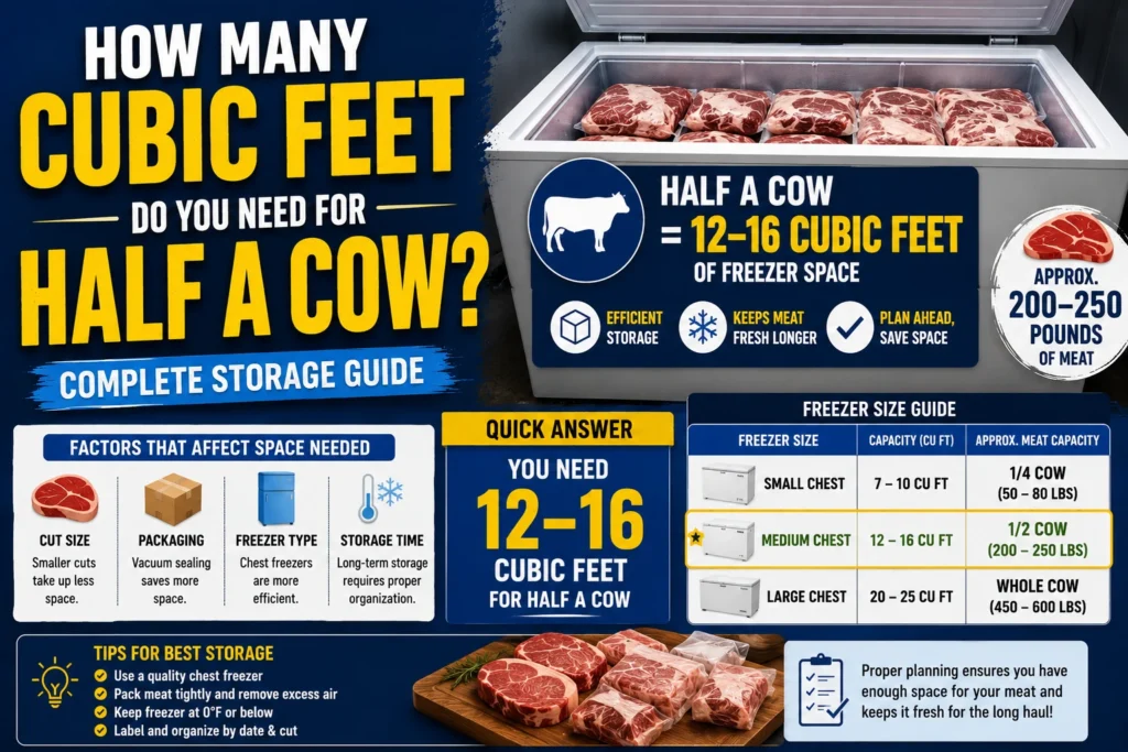 How Many Cubic Feet Do You Need for Half a Cow