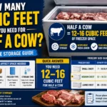 How Many Cubic Feet Do You Need for Half a Cow