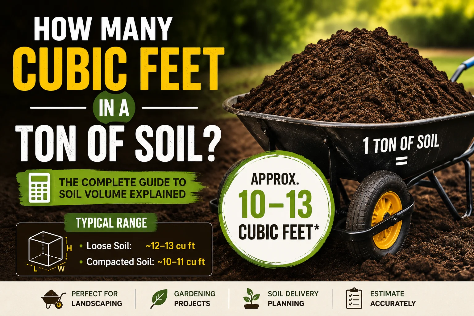 How Many Cubic Feet in a Ton of Soil