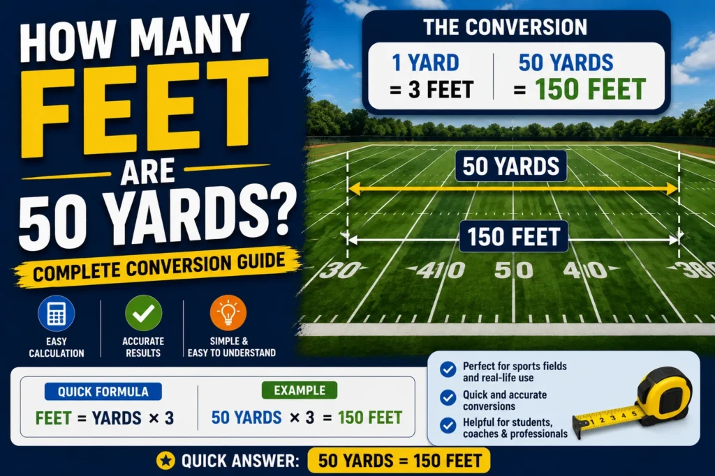 How Many Feet Are 50 Yards
