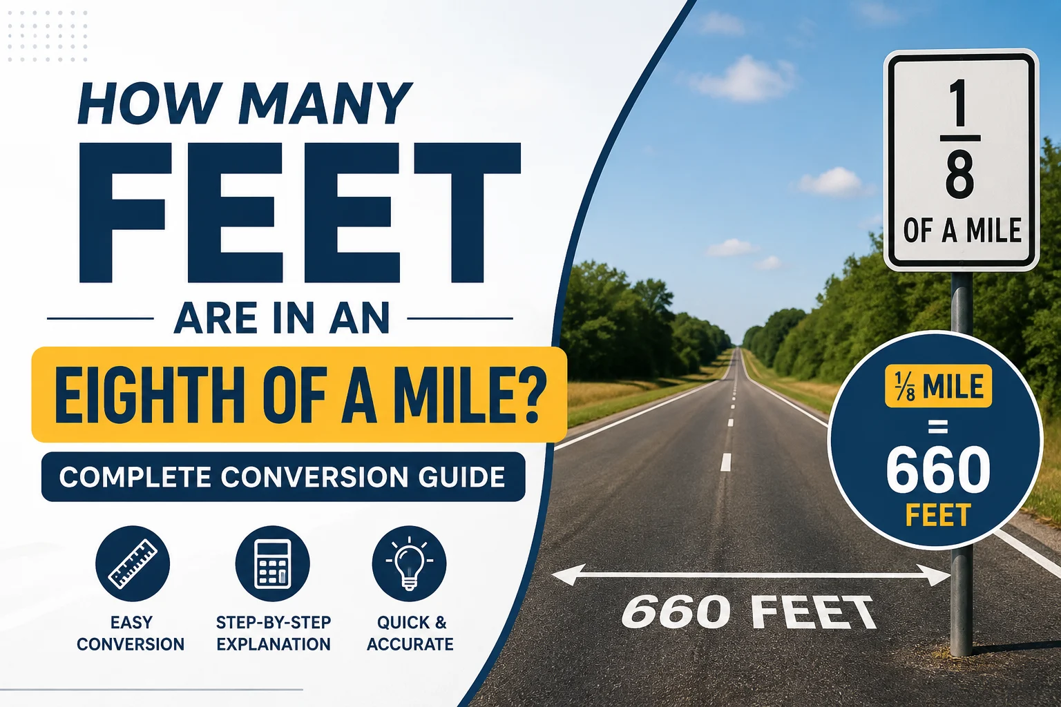 How Many Feet Are in an Eighth of a Mile