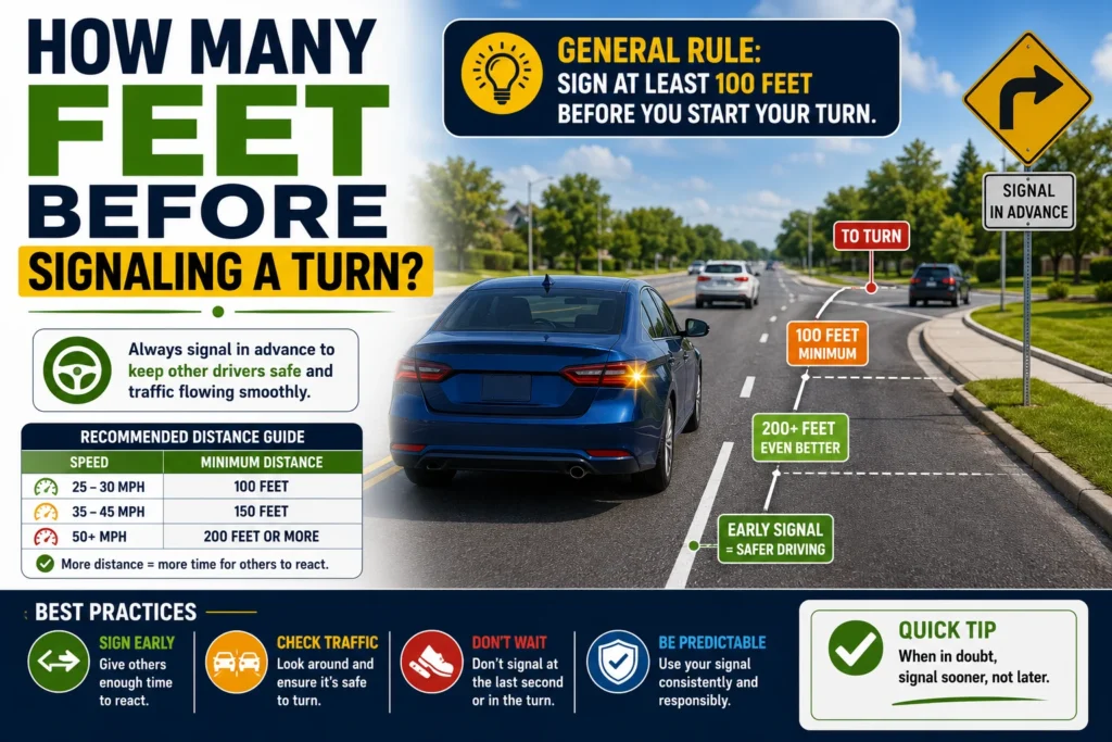 How Many Feet Before Signaling a Turn
