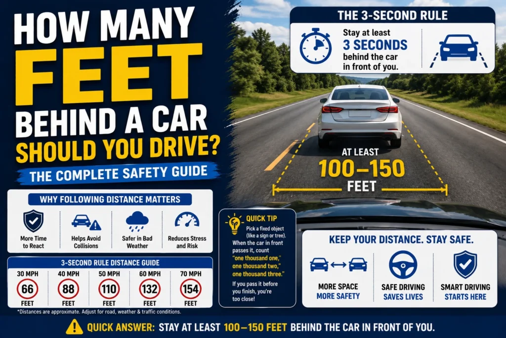 How Many Feet Behind a Car Should You Drive
