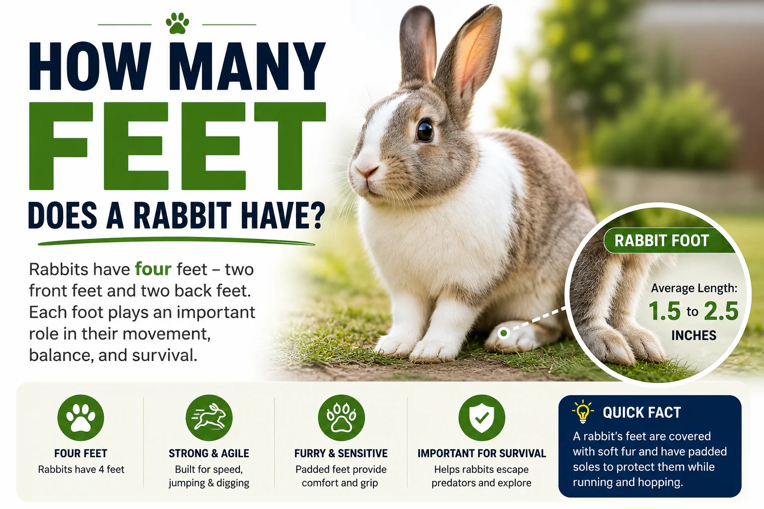 How Many Feet Does a Rabbit Have