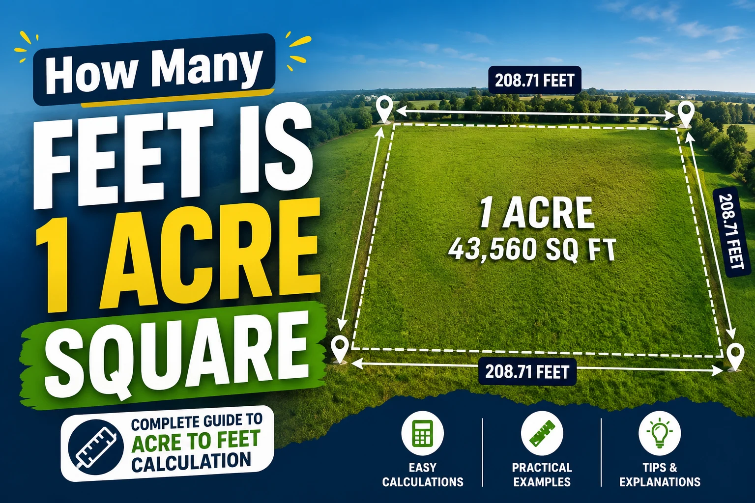 How Many Feet Is 1 Acre Square