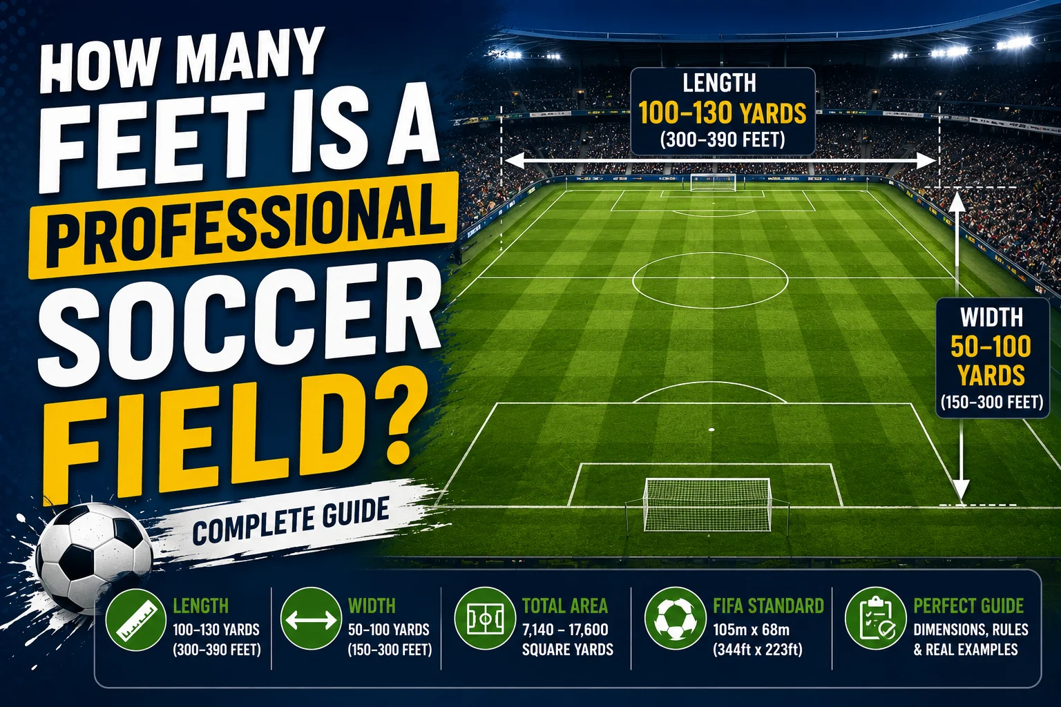 How Many Feet Is a Professional Soccer Field