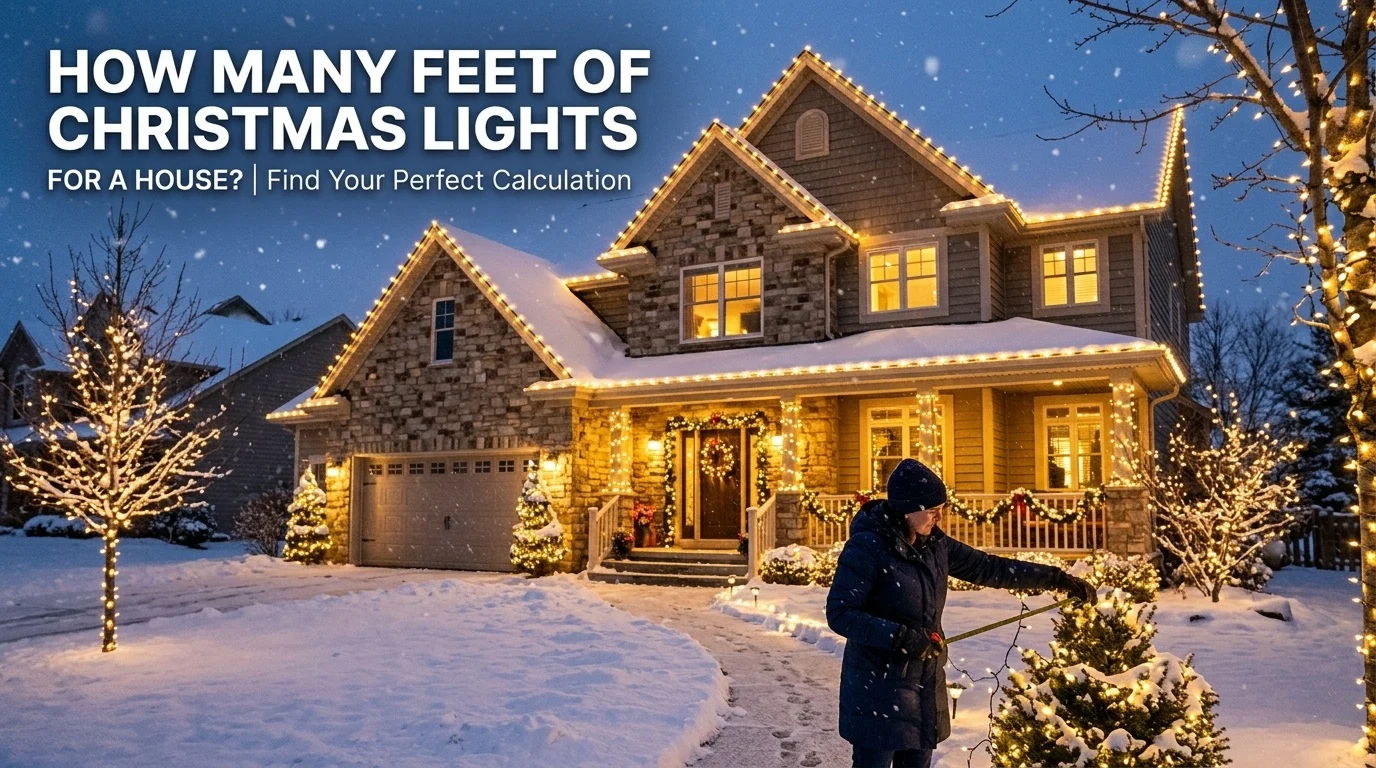How Many Feet of Christmas Lights for a House