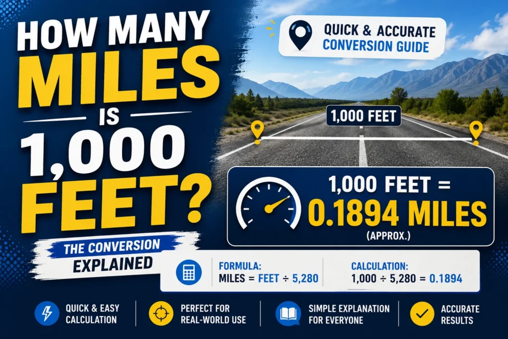How Many Miles Is 1,000 Feet