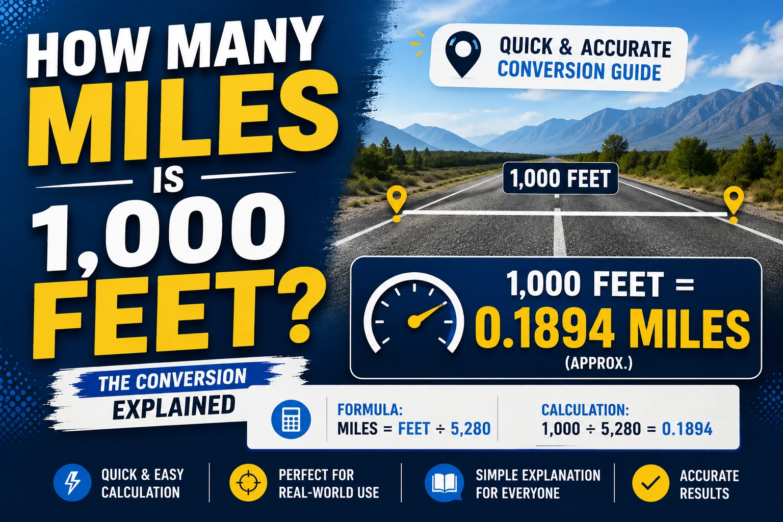 How Many Miles Is 1,000 Feet