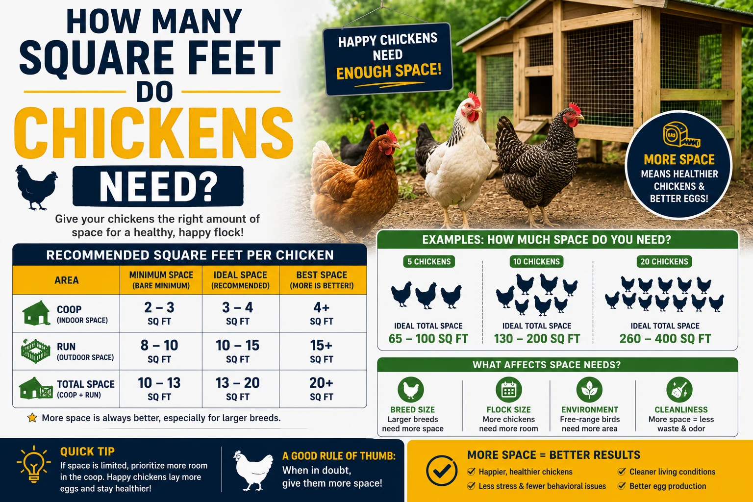 How Many Square Feet Do Chickens Need