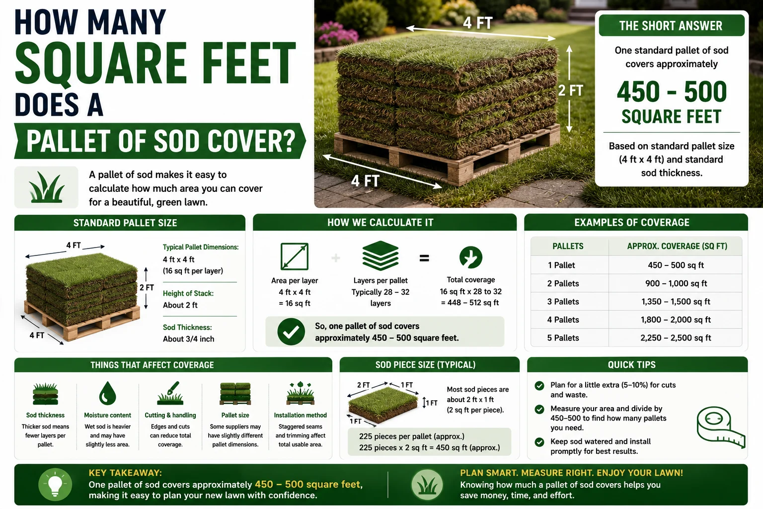 How Many Square Feet Does a Pallet of Sod Cover