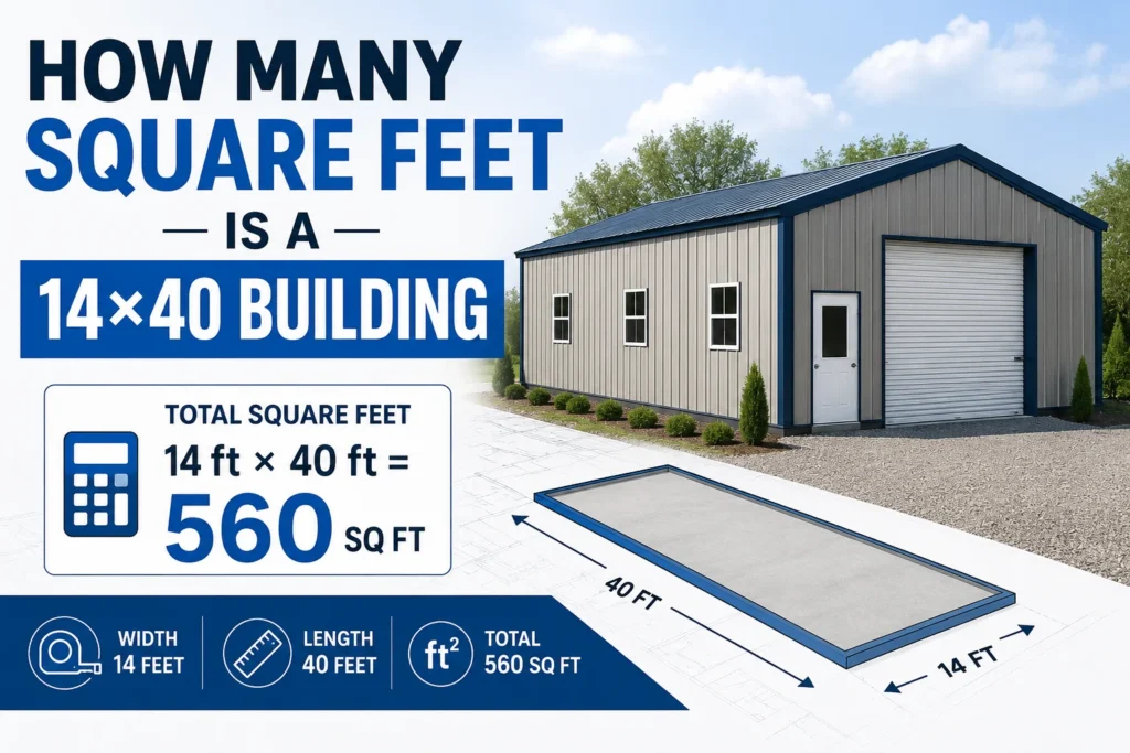 How Many Square Feet Is a 14×40 Building