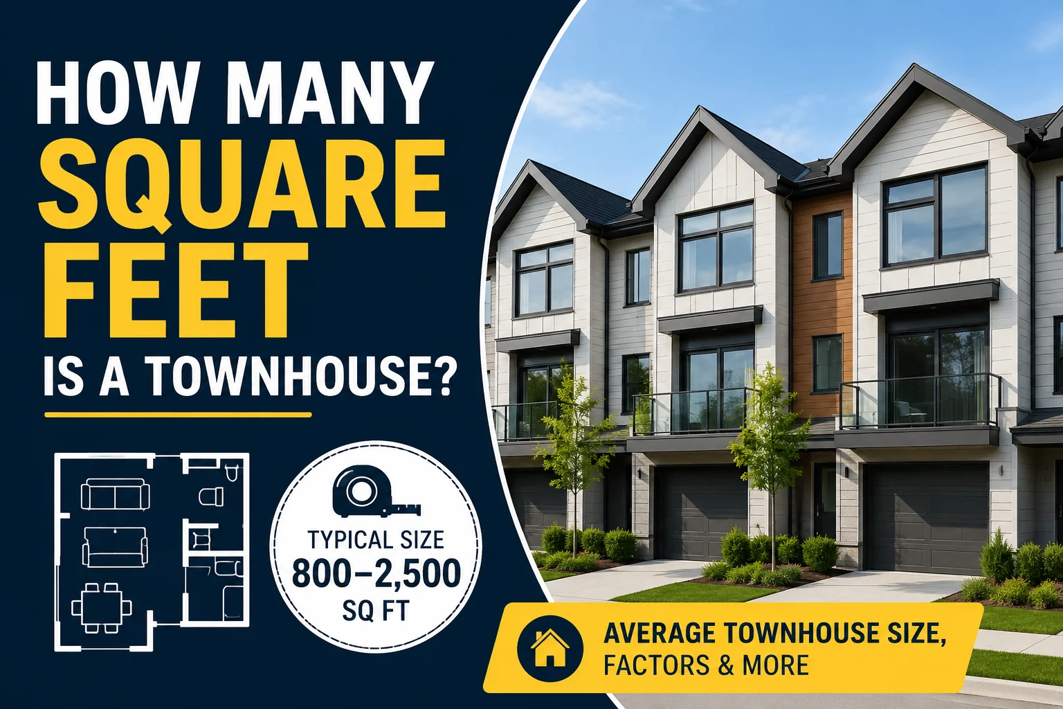How Many Square Feet Is a Townhouse