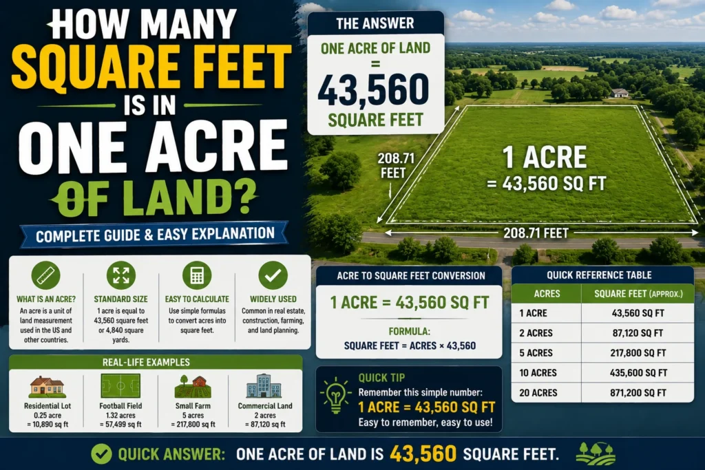 How Many Square Feet Is in One Acre of Land