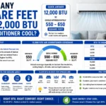 How Many Square Feet Will a 12,000 BTU Air Conditioner Cool