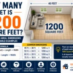 how many feet is 1200 square feet