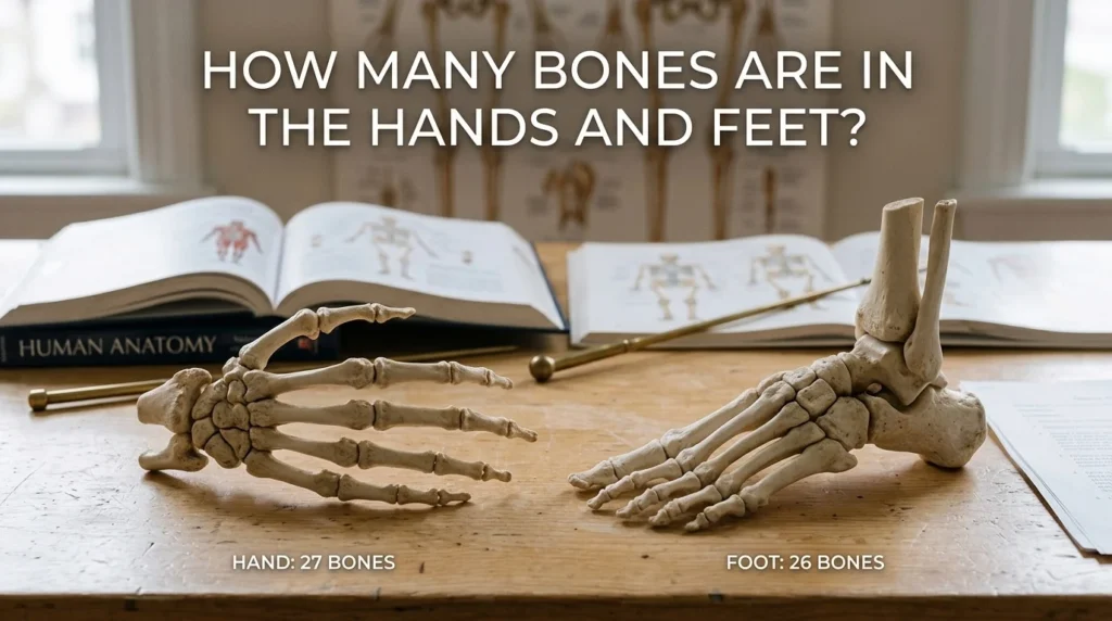 how many bones are in the hands and feet