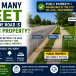 how many feet from the road is public property