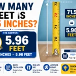how many feet is 71.5 inches