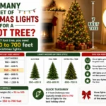 how many feet of christmas lights for 7 foot tree