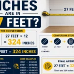 how many inches are in 27 feet