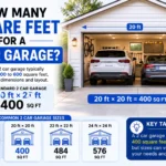 how many square feet for a 2 car garage