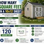how many square feet in a 10x12 shed