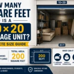 how many square feet is a 10x20 storage unit