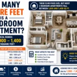 how many square feet is a 3 bedroom apartment