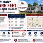 how many square feet is a triple wide trailer