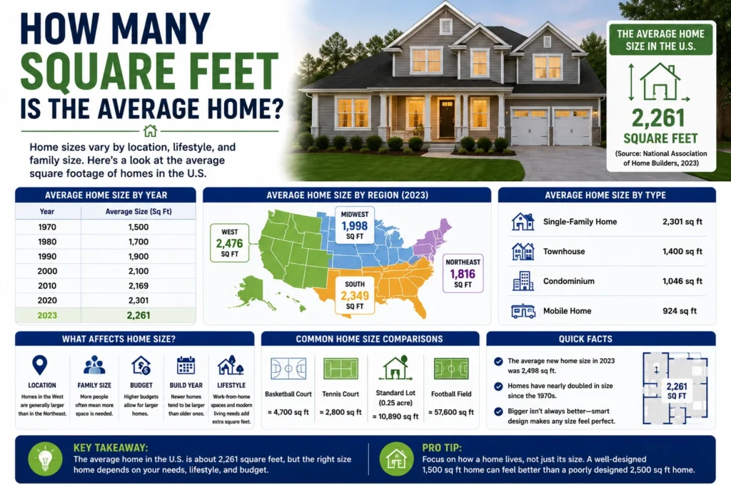 how many square feet is the average home