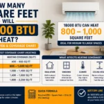 how many square feet will 18000 btu heat