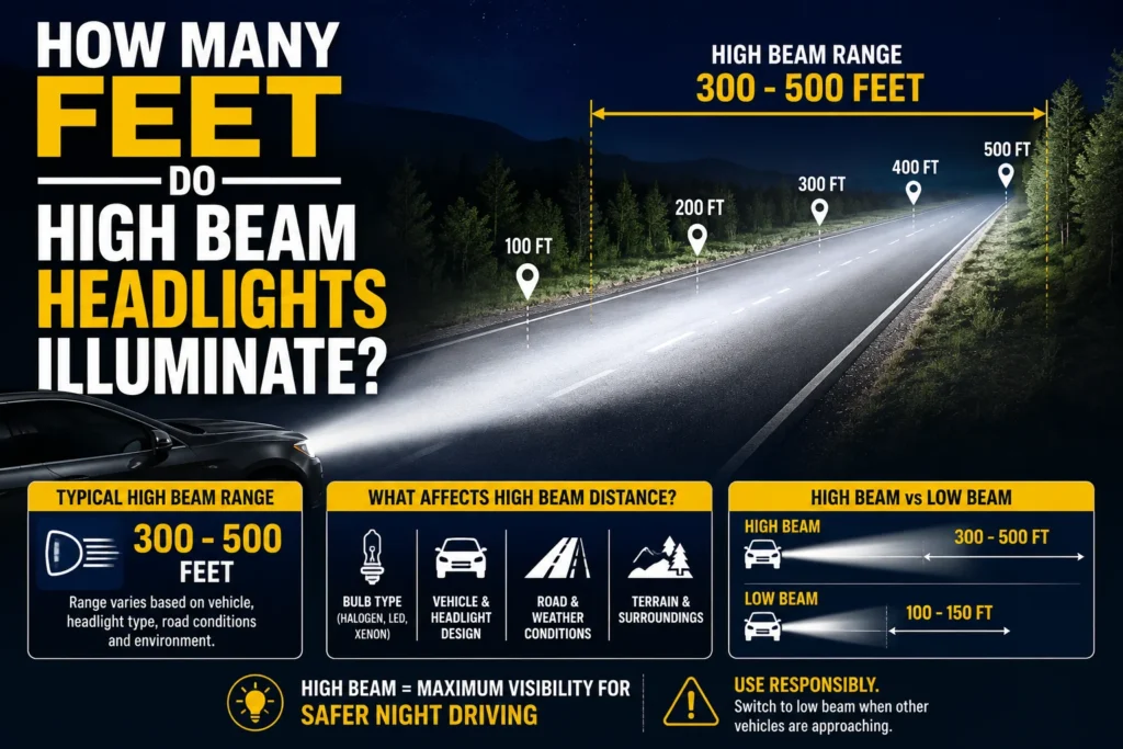 How Many Feet Do High Beam Headlights Illuminate