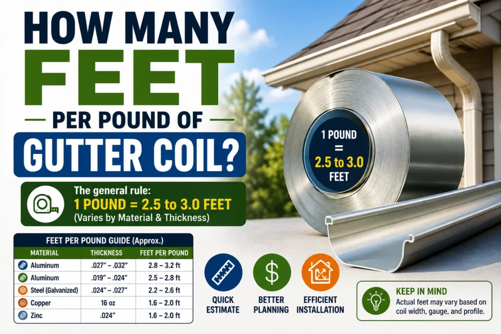 How Many Feet Per Pound of Gutter Coil