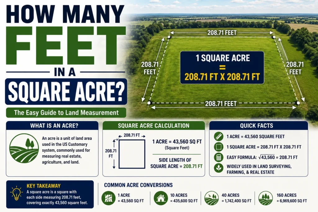 How Many Feet in a Square Acre