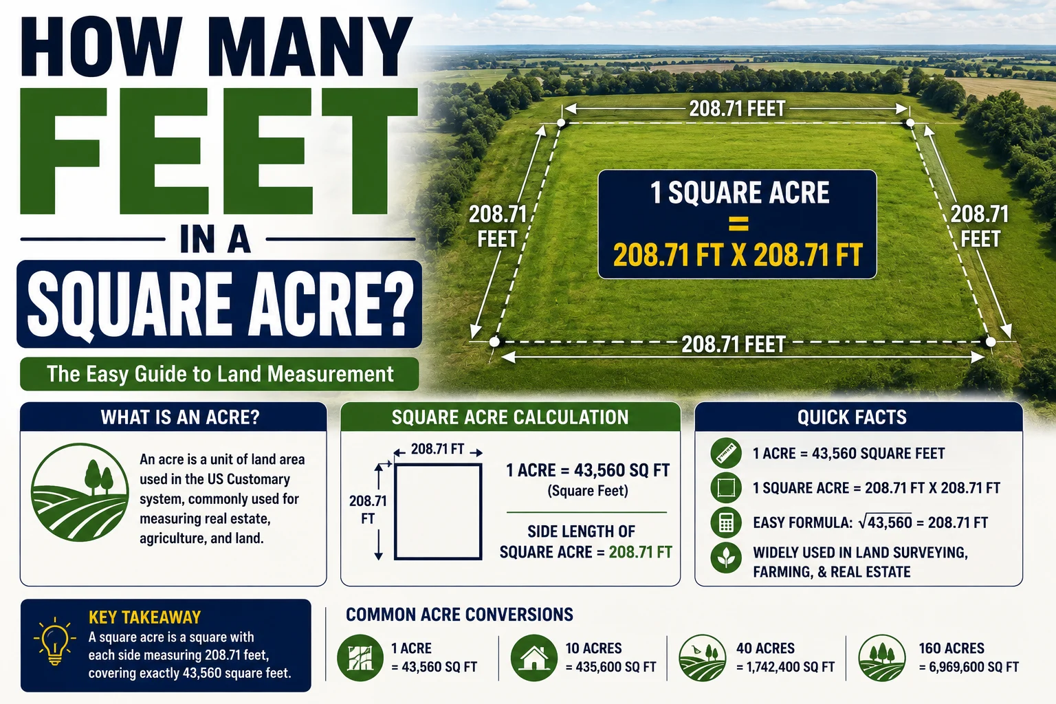 How Many Feet in a Square Acre