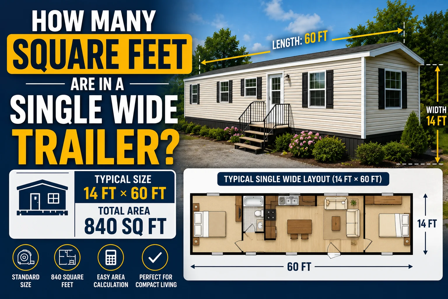 How Many Square Feet Are in a Single Wide Trailer