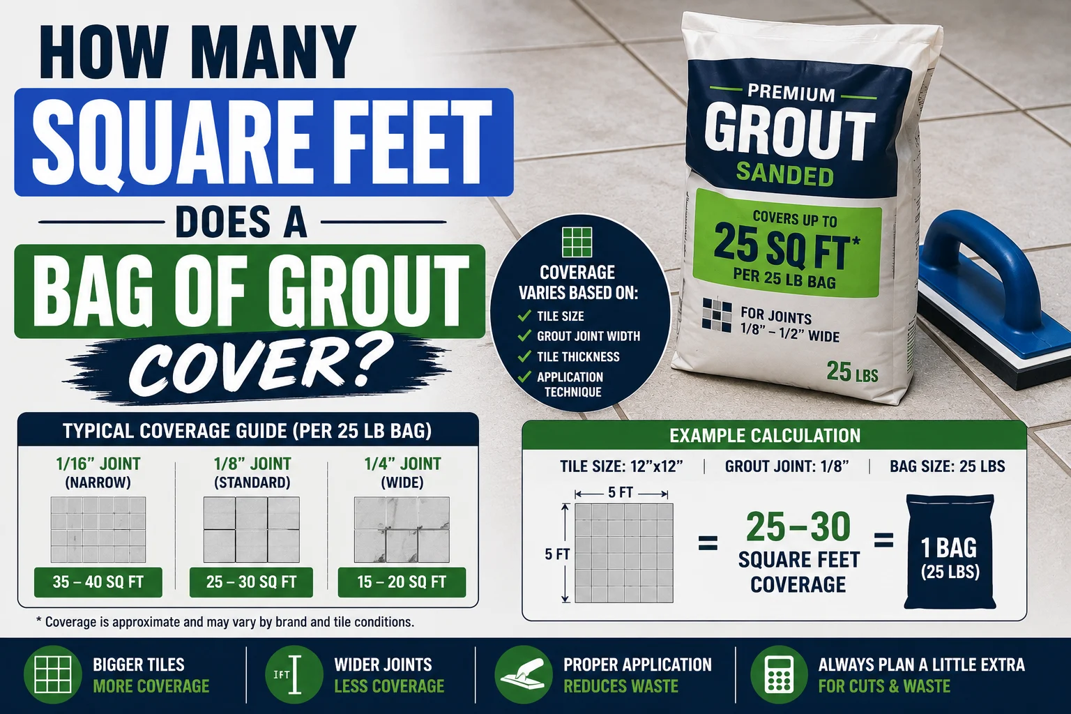 How Many Square Feet Does a Bag of Grout Cover