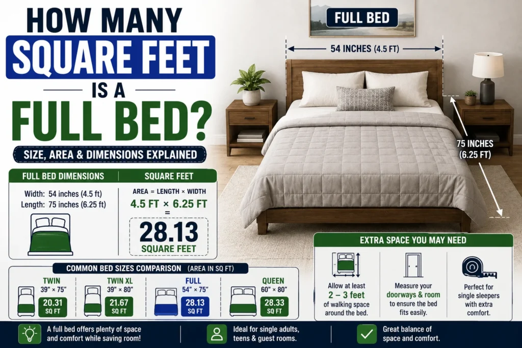 How Many Square Feet Is a Full Bed
