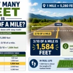 how many feet is 3/10 of a mile