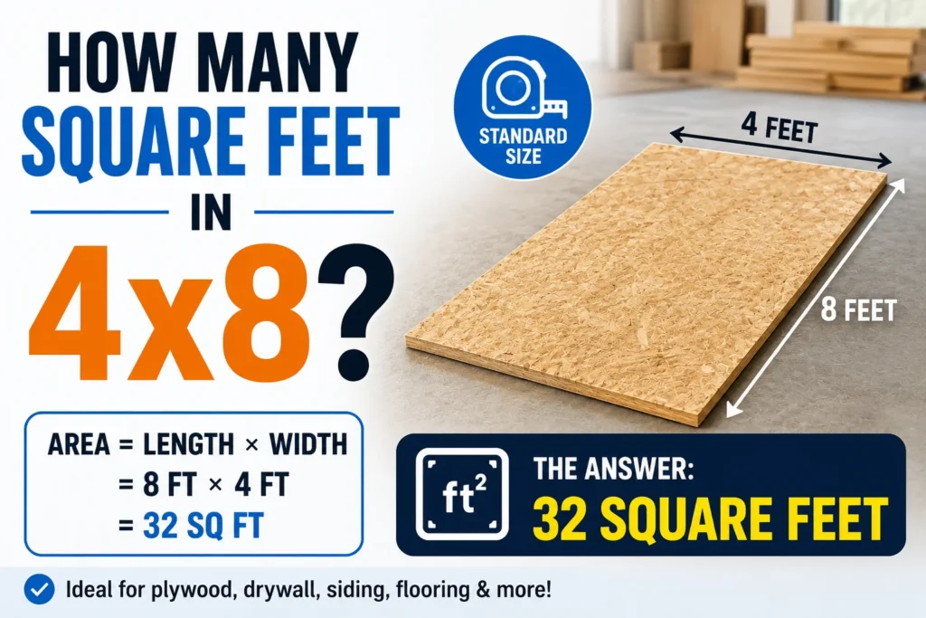 how many square feet in 4x8