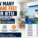 how many square feet per btu air conditioner